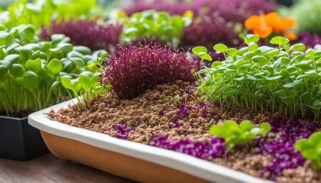coconut coir microgreens