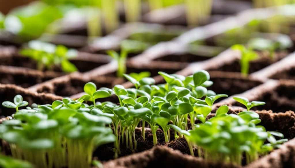 growing microgreens in coco coir